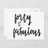 40歳の誕生日カード ポストカード (正面/裏面)