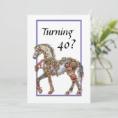 40歳の誕生日カード 招待状 (スタンド正面)