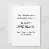 40歳の誕生日カード 招待状 (裏面)