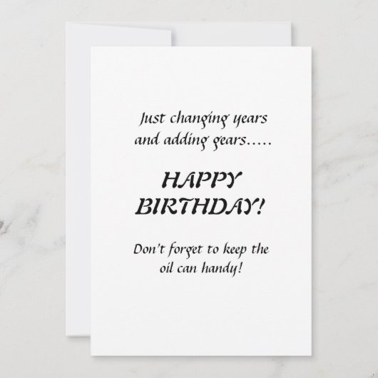 40歳の誕生日カード 招待状 (裏面)