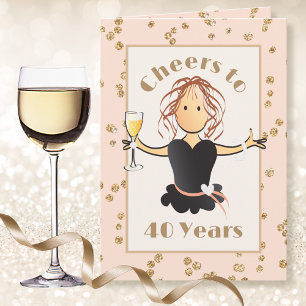 40歳の誕生日カード – 高級おもしろいで彼女のための カード