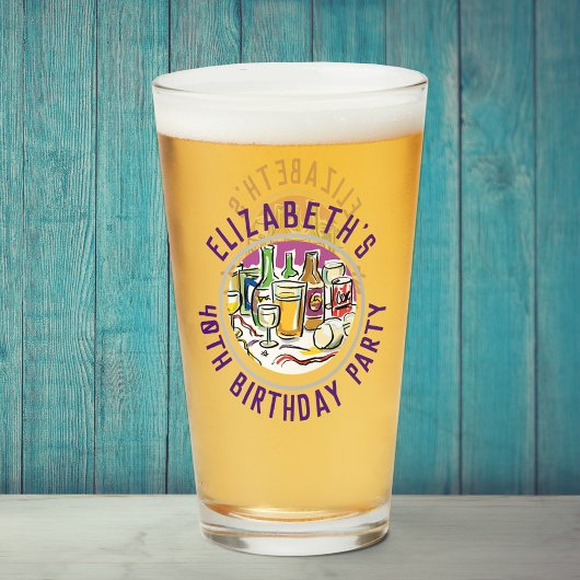 40歳の誕生日ガラスのお祝い タンブラーグラス