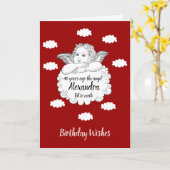 40歳の誕生日キリスト教の天使の信じ信仰のバイブル カード (黄色い花)