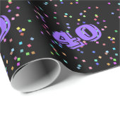 40歳の誕生日ギフトラップラッピング紙 ラッピングペーパー (ロールコーナー)