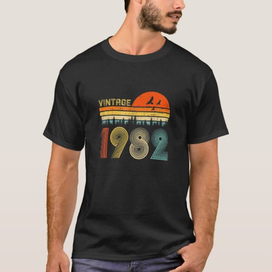 40歳の誕生日ギフトヴィンテージ1982レトロBday 40年 Tシャツ (正面)