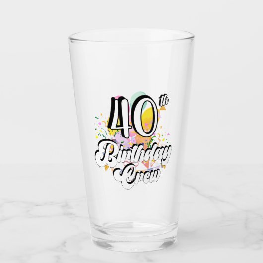 40歳の誕生日クルー40パーティークルー飲酒 タンブラーグラス (正面)