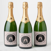 40歳の誕生日グリッターきらめくワイントーストペルソナ スパークリングワインラベル (ボトル)