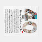 40歳の誕生日コラージュを愛する理由 フリースブランケット (正面(横))