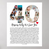 40歳の誕生日コラージュを愛する理由 ポスター (正面)