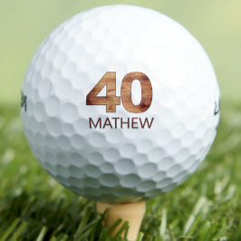 40歳の誕生日ゴルフボール40年ゴルファー・ウッド・ギフト ゴルフボール