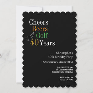 40歳の誕生日ゴルフ乾杯ビールパーティー 招待状