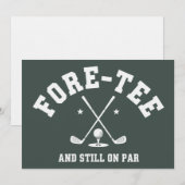 40歳の誕生日ゴルフ 40歳の誕生日プレゼント ゴルフィング 招待状 (正面/裏面)