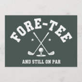 40歳の誕生日ゴルフ 40歳の誕生日プレゼント ゴルフィング 招待状 (正面)