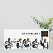 40歳の誕生日サッカーパーティの招待状-ファウル! 招待状 (スタンド正面)