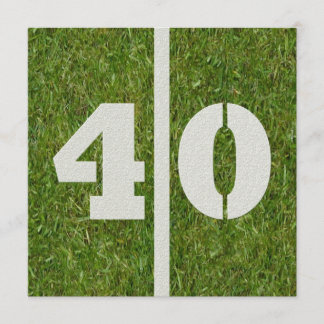 40歳の誕生日サッカーパーティの招待状 招待状