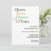 40歳の誕生日サッカー応援ビアーズミニマルパーティー 招待状 (スタンド正面)