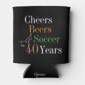 40歳の誕生日サッカー応援ビーズパーティー 缶クーラー (正面)