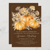 40歳の誕生日サプライズパーティー素朴ボホカンプキン 招待状 (正面/裏面)