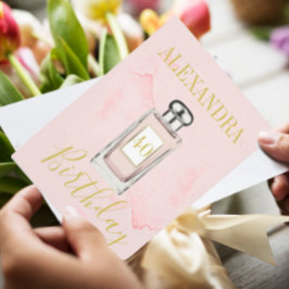 40歳の誕生日シックフランスの香水モノグラム 招待状