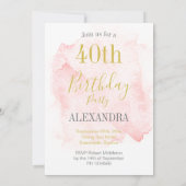 40歳の誕生日シックフランスの香水モノグラム 招待状 (裏面)