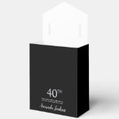 40歳の誕生日シルバーグリッターサンクスギフト フェイバーボックス (見開き)