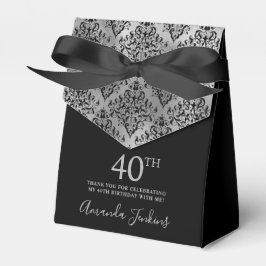 40歳の誕生日シルバーダマスクお礼 フェイバーボックス