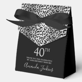 40歳の誕生日シルバーヒョウ柄のお礼ギフト フェイバーボックス
