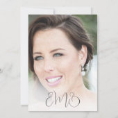 40歳の誕生日シンプル写エレガント真 招待状 (裏面)