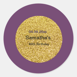 40歳の誕生日シール ラウンドシール
