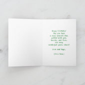 40歳の誕生日ジャスミンの花のエレガント金ゴールド枠 カード (内部)