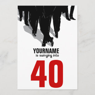 40歳の誕生日スイングワーズラットパックパーティー 招待状