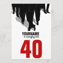 40歳の誕生日スイングワーズラットパックパーティー 招待状