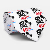 40歳の誕生日スカルクロスボーン ネクタイ (ロール)
