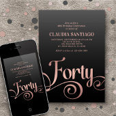 40歳の誕生日スクリプモダント 招待状