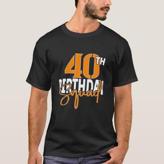 40歳の誕生日スクード家族対応グループ Tシャツ (正面)