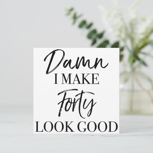 40歳の誕生日スタイル カード (スタンド正面)