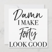 40歳の誕生日スタイル カード (正面)