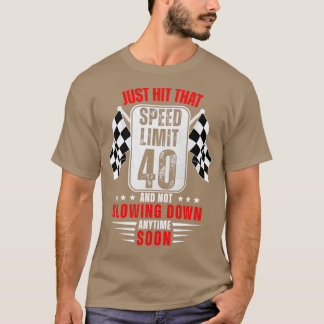 40歳の誕生日スピード制限サイン40歳おもしろい Tシャツ