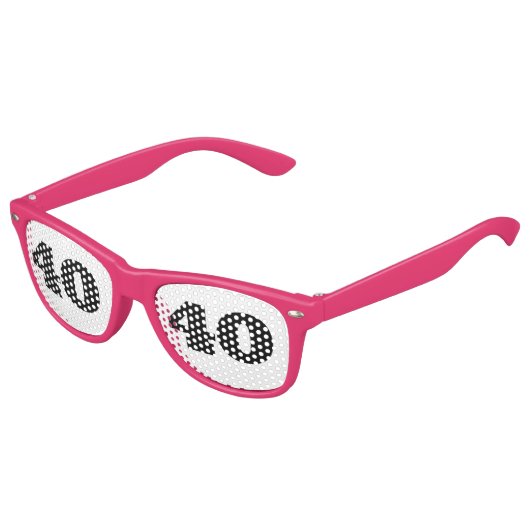40歳の誕生日スリティーパーティーピンクサングラス キッズサングラス (アングル)