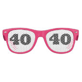 40歳の誕生日スリティーパーティーピンクサングラス キッズサングラス (正面)