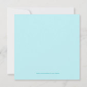 40歳の誕生日ターコイズブルーフラワーウォーターカラー カード (裏面)