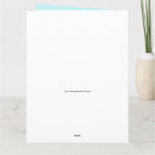 40歳の誕生日ターコイズブルーフラワーウォーターカラー カード (裏面)