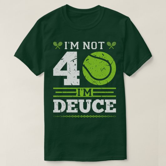 40歳の誕生日テニス Tシャツ (デザイン正面)