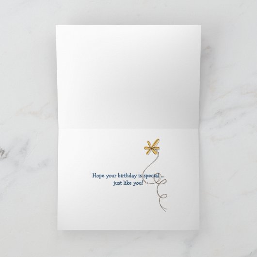 40歳の誕生日デイジー カード (内部)