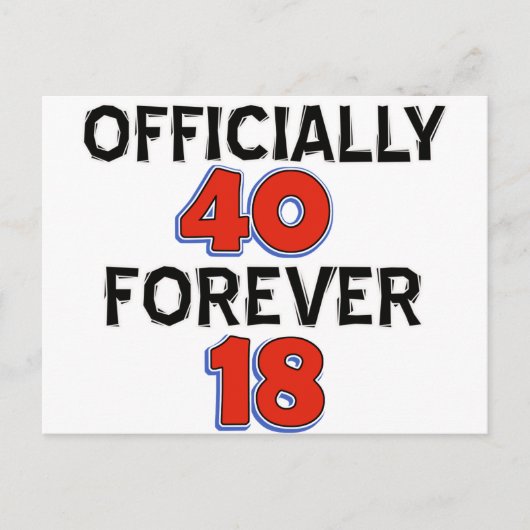 40歳の誕生日デザイン ポストカード (正面)