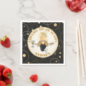 40歳の誕生日トーストブラック金ゴールドおもしろいfor Her スタンダードカクテルナプキン (インサイチュ)