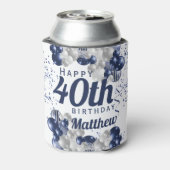 40歳の誕生日ネイビーバルーン 缶クーラー (缶裏面)