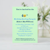 40歳の誕生日ハッピーフェイスパーティー招待状 招待状 (スタンド正面)