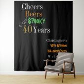 40歳の誕生日ハロウィン不気味パーティー背景 タペストリー (インサイチュ)