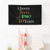 40歳の誕生日ハロウィーン応援ビアーズ不気味パーティー 横断幕 (インサイチュ)